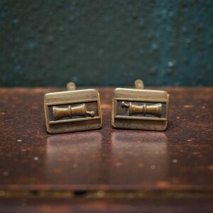 Vintage RX Pharmacist Apothecary Mortar Pestle Cufflinks